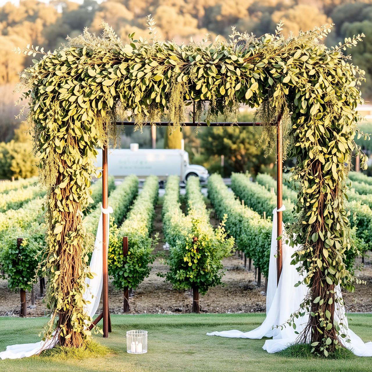 Greenery Arch — EV Floral Design, Napa Valley